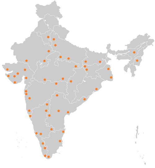 PMS India nationwide footprint map